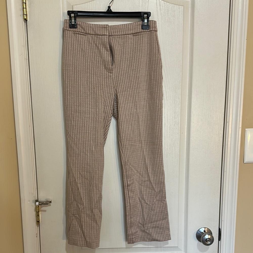 NWOT Theory Pink Plaid Cropped business pants